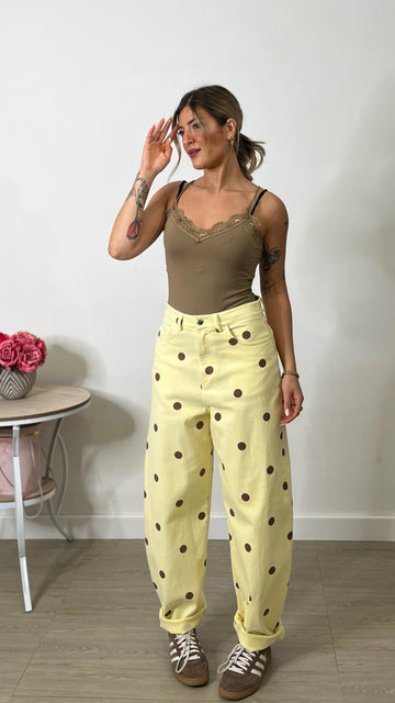 Pantalone Balloon Dots giallo – Lumina