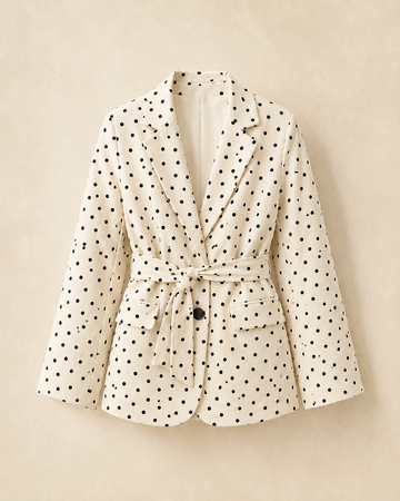 Blazer con cintura - pois