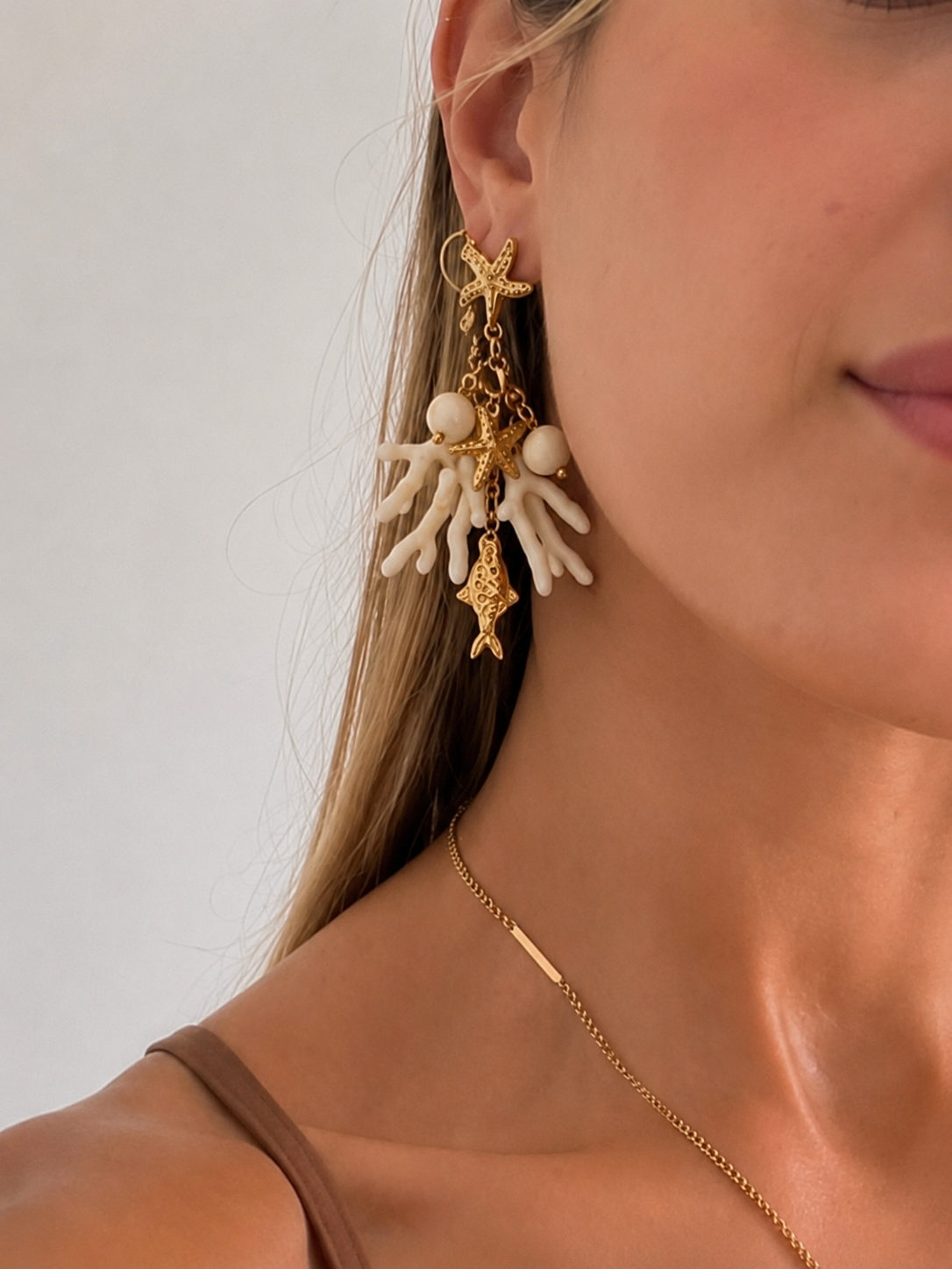 Orecchini Corallo - beige