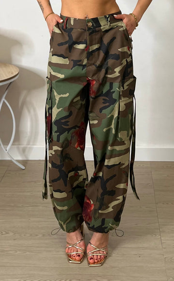 Pantalone cargo stampa camouflage - Lumina