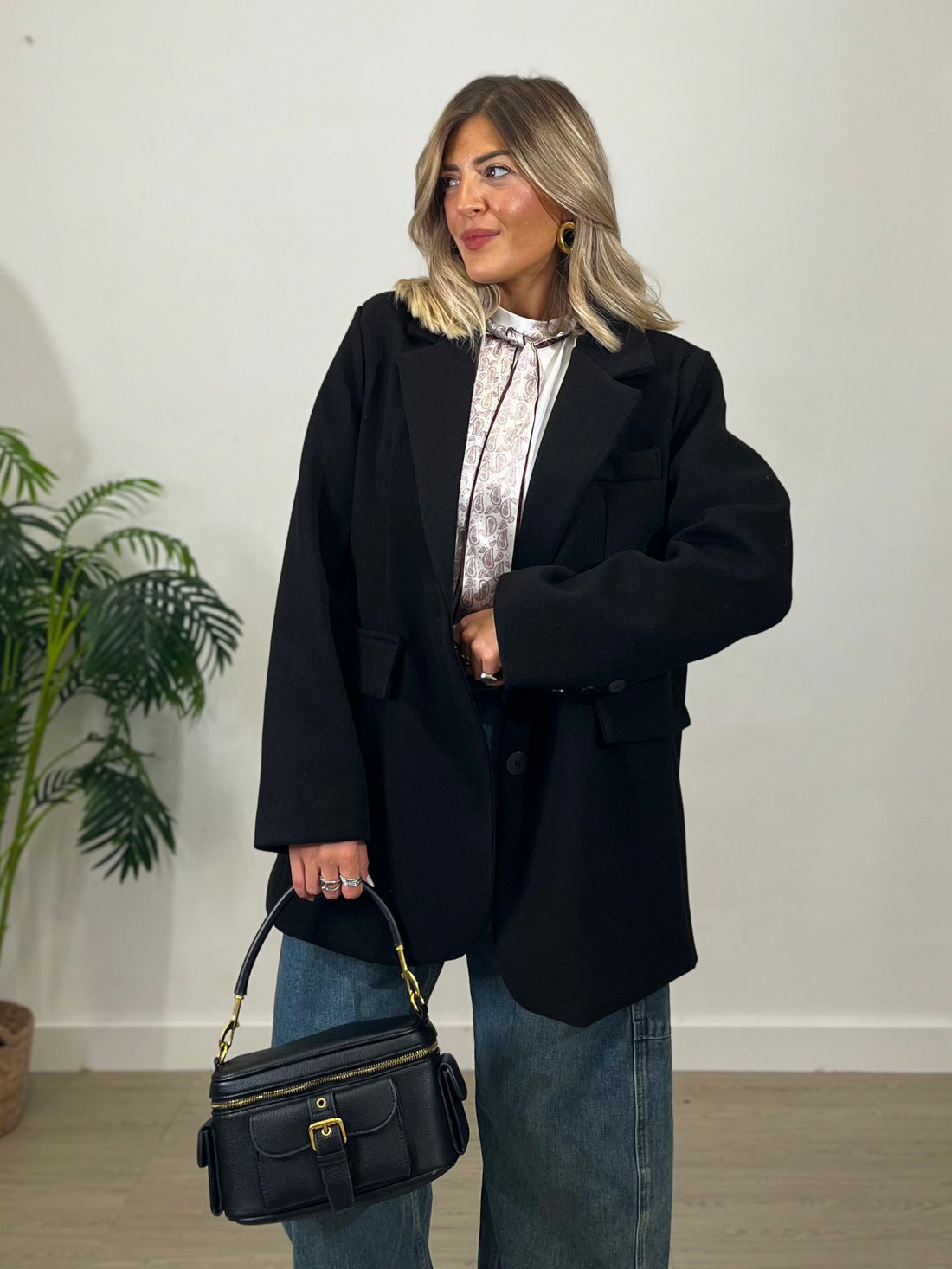 Oversize Coat - nero