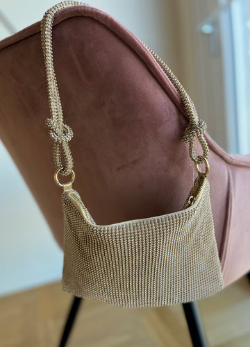Pochette morbida con diamantini