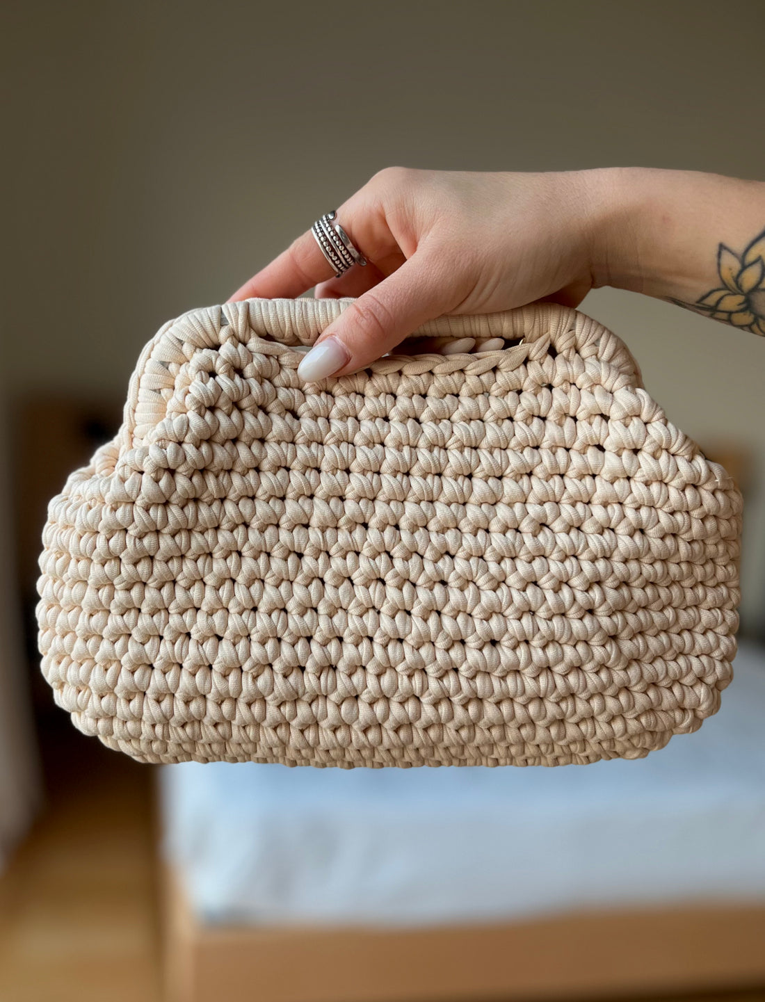Pochette Mini intrecciata - beige