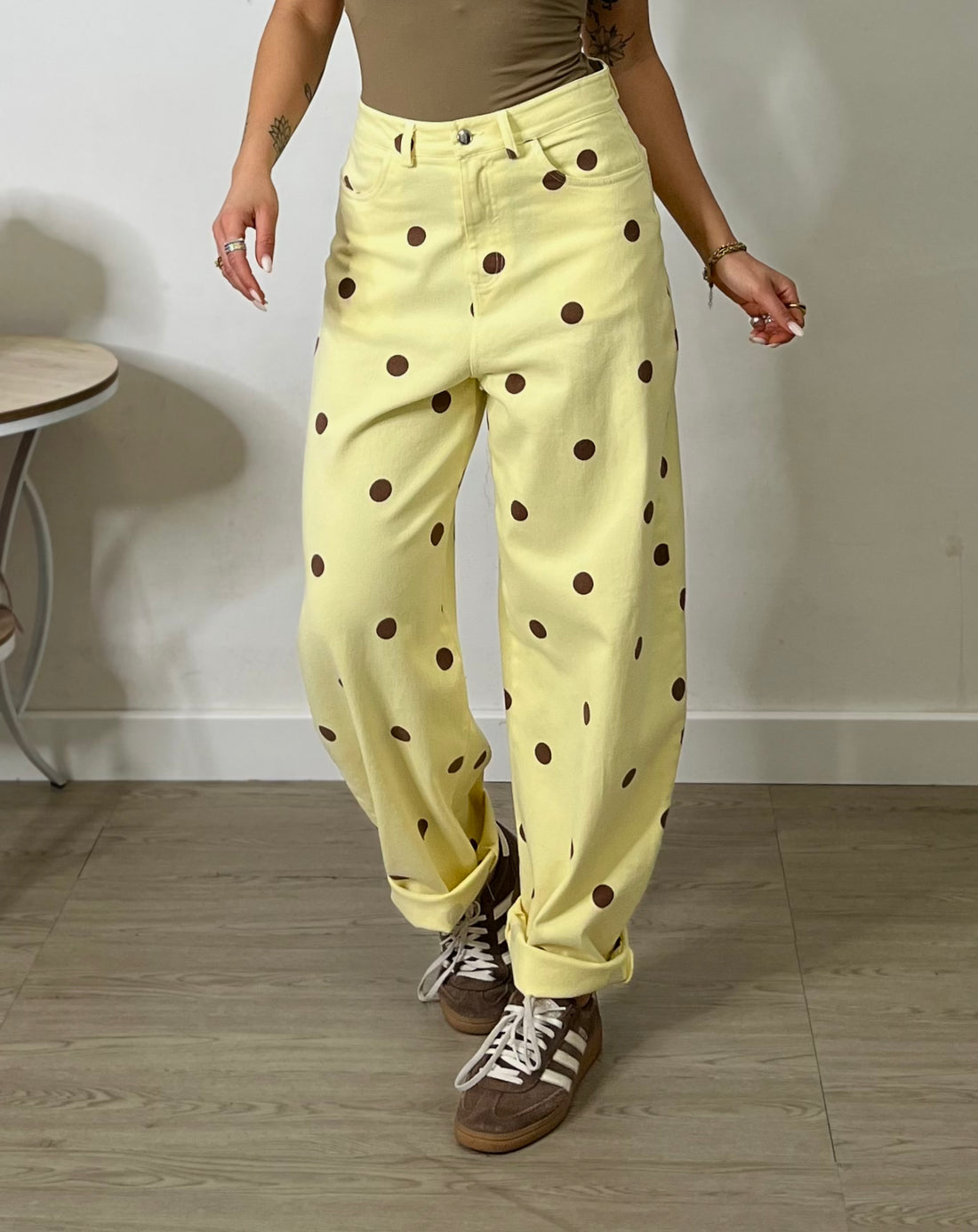 Pantalone Balloon Dots giallo – Lumina
