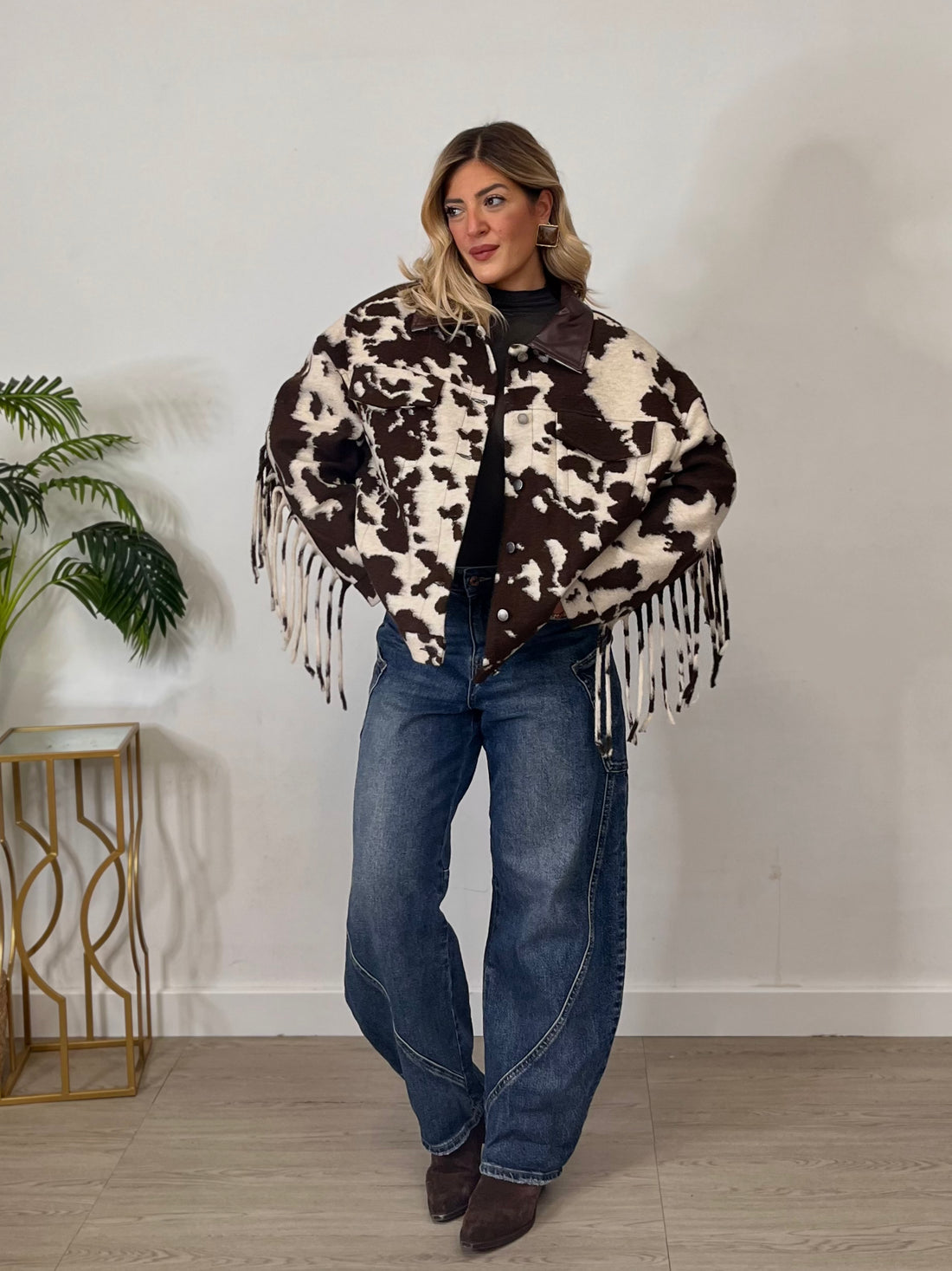 Bomber Lumina muccato con frange