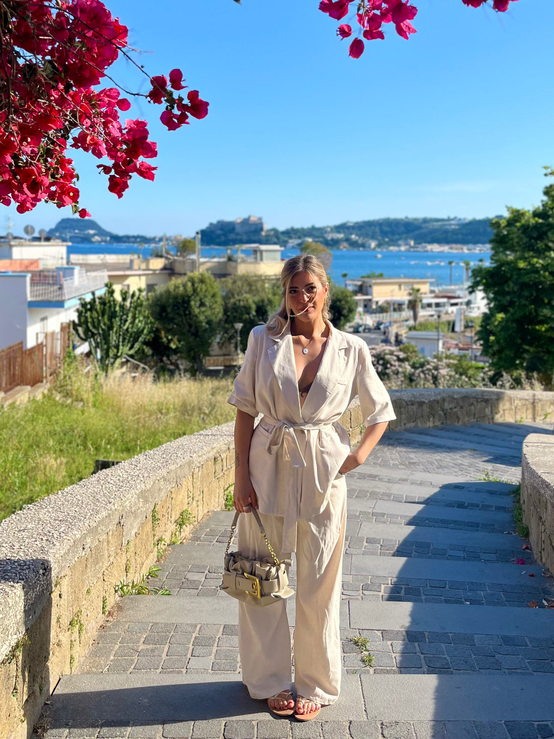 Tailleur in lino - panna