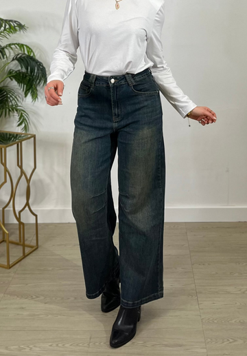 Jeans Wide Leg Blu