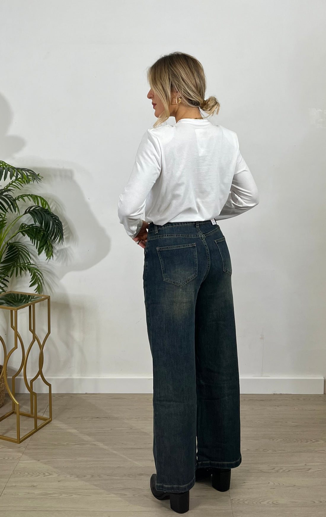Jeans Wide Leg Blu