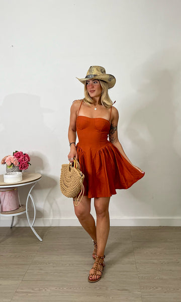 Abito AMOUR MINI - terracotta