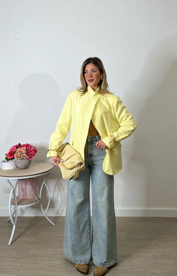 Blazer unico bottone - giallo