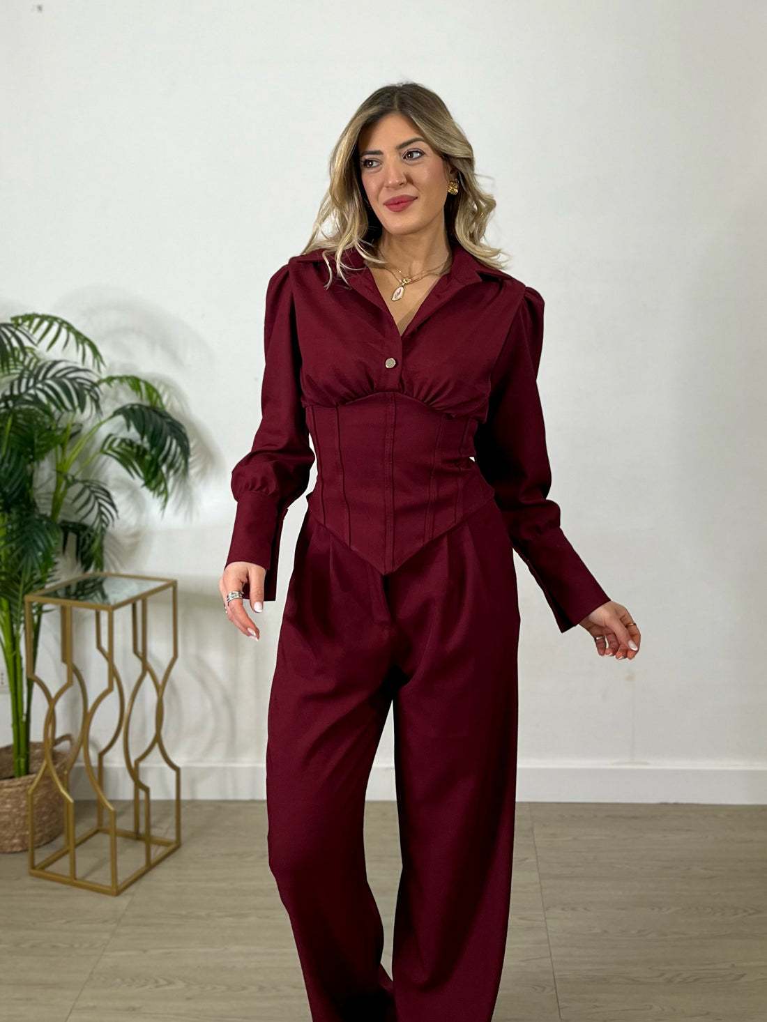 Tailleur modello corpetto - bordeaux