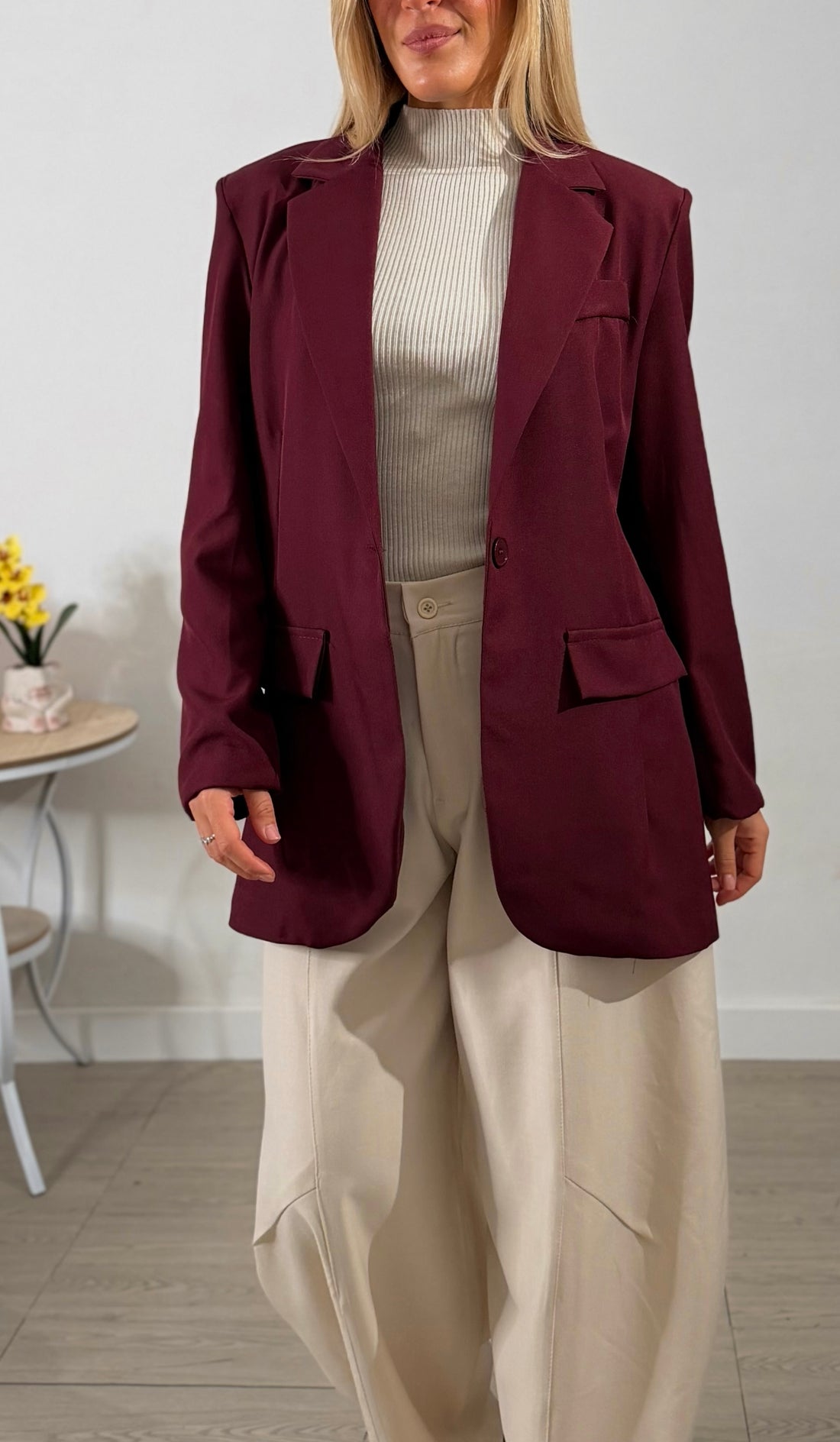 Blazer sartoriale bordeaux
