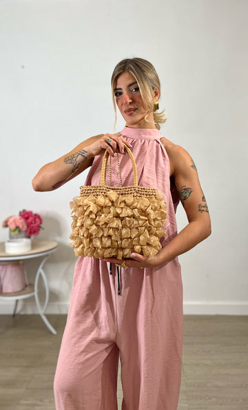 Borsa con volant decorativi