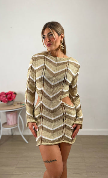 Abito Crochet Marea beige