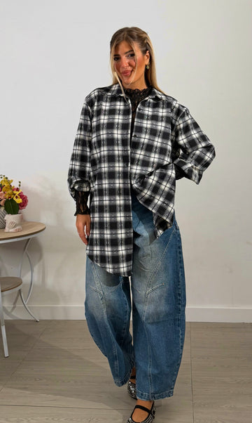 Camicia oversize check