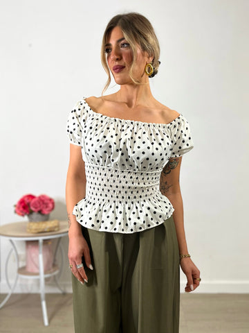 Top Dottie - bianco