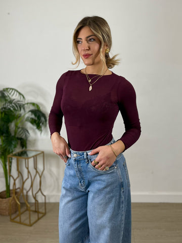 Maglia Second Skin GIROCOLLO - bordeaux