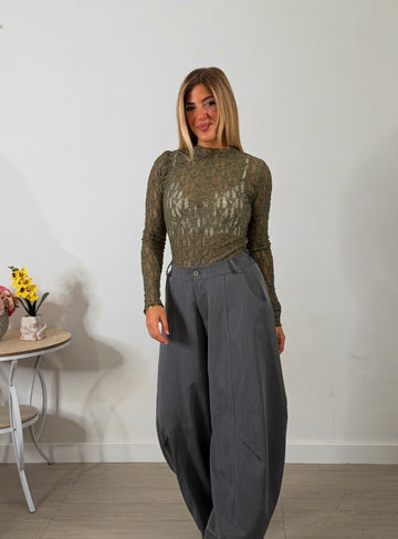 Shirt in pizzo - verde