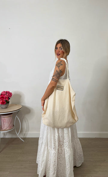 Borsa Shopper in cotone a rete - Lumina