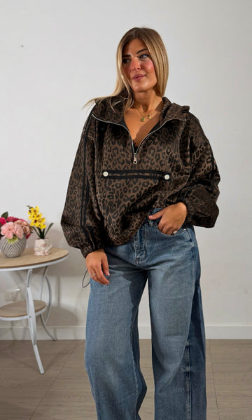 Felpa Anorak Leopard